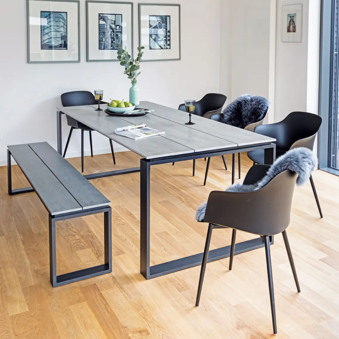 Haveson Kunststoff-Sessel Madeira schwarz