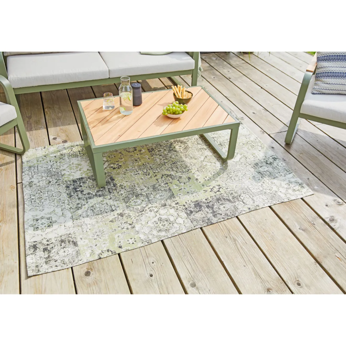Haveson Outdoorteppich Deluxe grün/grau 120 x 180 cm