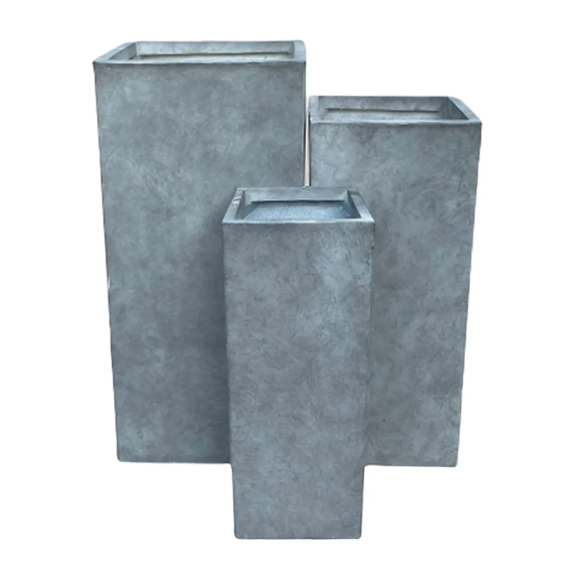 Haveson Pflanzsäule Wiped grey 35 x 35 x 70 cm