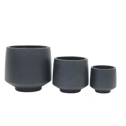 Haveson Pflanztopf PORES anthrazit 42 x 42 x 38 cm