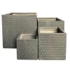 Haveson Pflanzwürfel Granite Stars 25 x 25 cm gewaschenes weiß