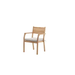 Haveson Stapelsessel Mykonos Akazienholz 58 x 84 x 58 cm hellgrau