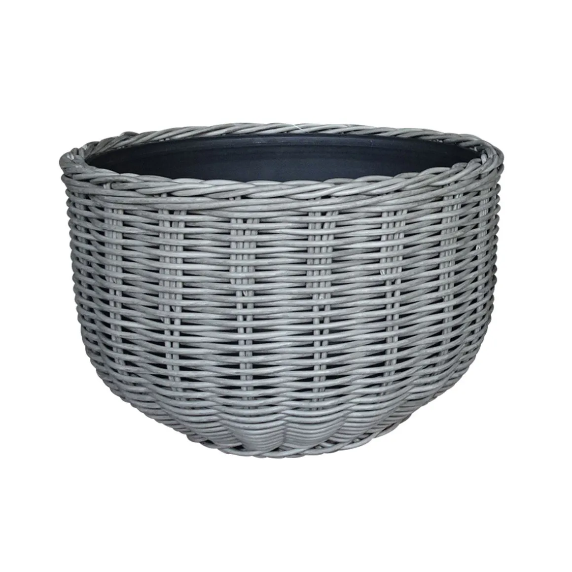 Haveson Topf Polyweide hoch grau Durchmesser 37 x 26 cm