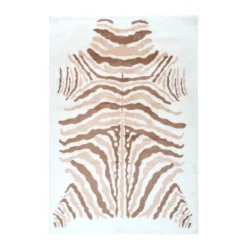 Hochflorteppich „Rabbit Animal 400“, elfenbein/taupe/weiß