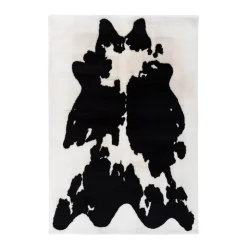Hochflorteppich Rabbit Animal 500 schwarz/weiß