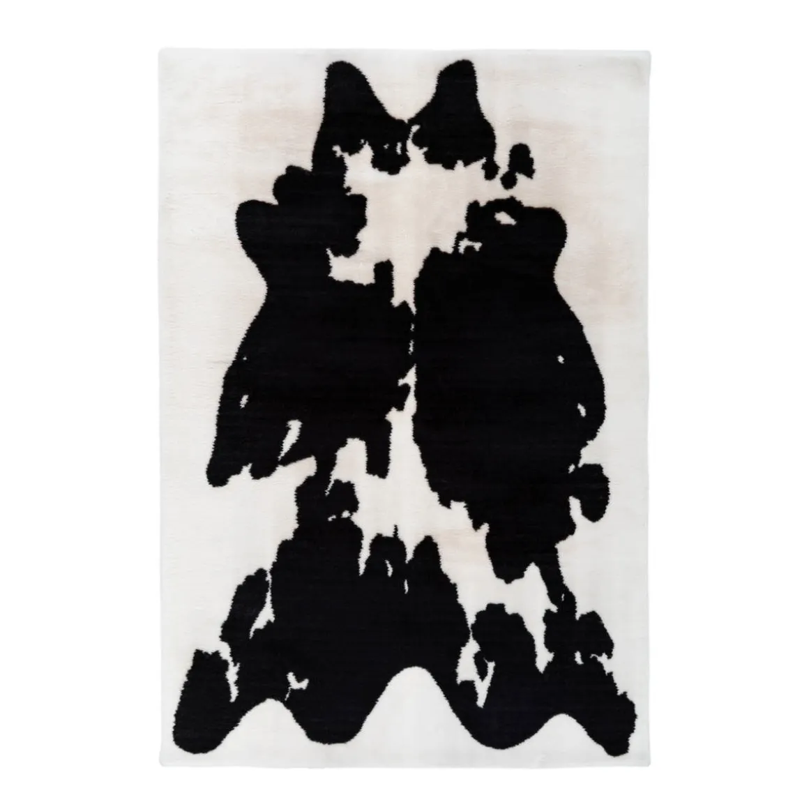 Hochflorteppich Rabbit Animal 500 schwarz/weiß
