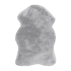 Hochflorteppich „Rabbit Sheepskin 200“, grau/blau