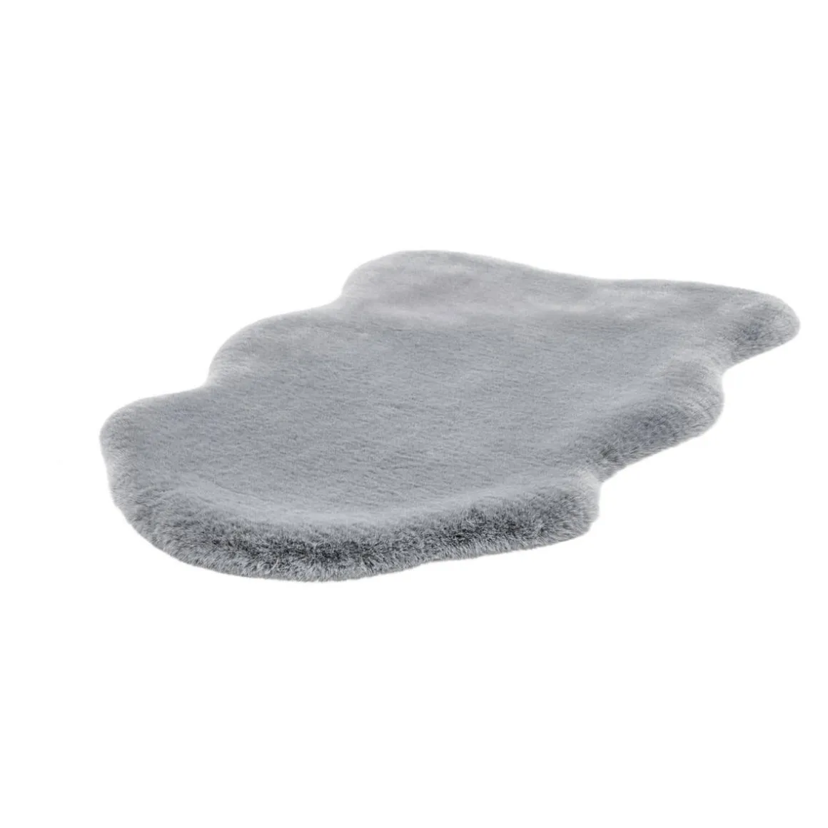 Hochflorteppich „Rabbit Sheepskin 200“, grau/blau