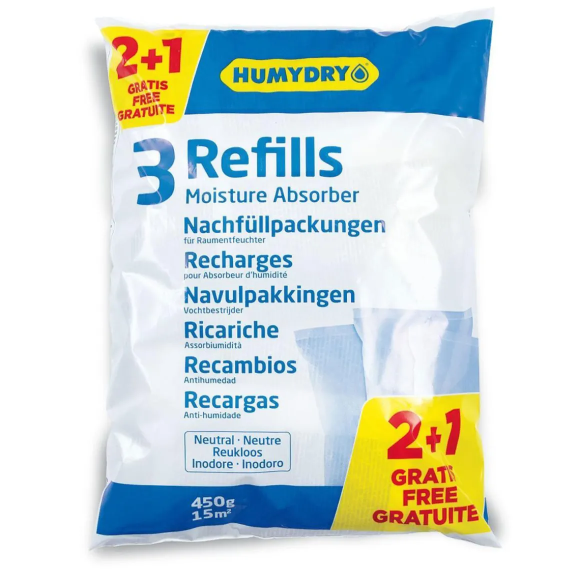 Humydry Nachfüllpackungen 3 x 450g geruchsneutral