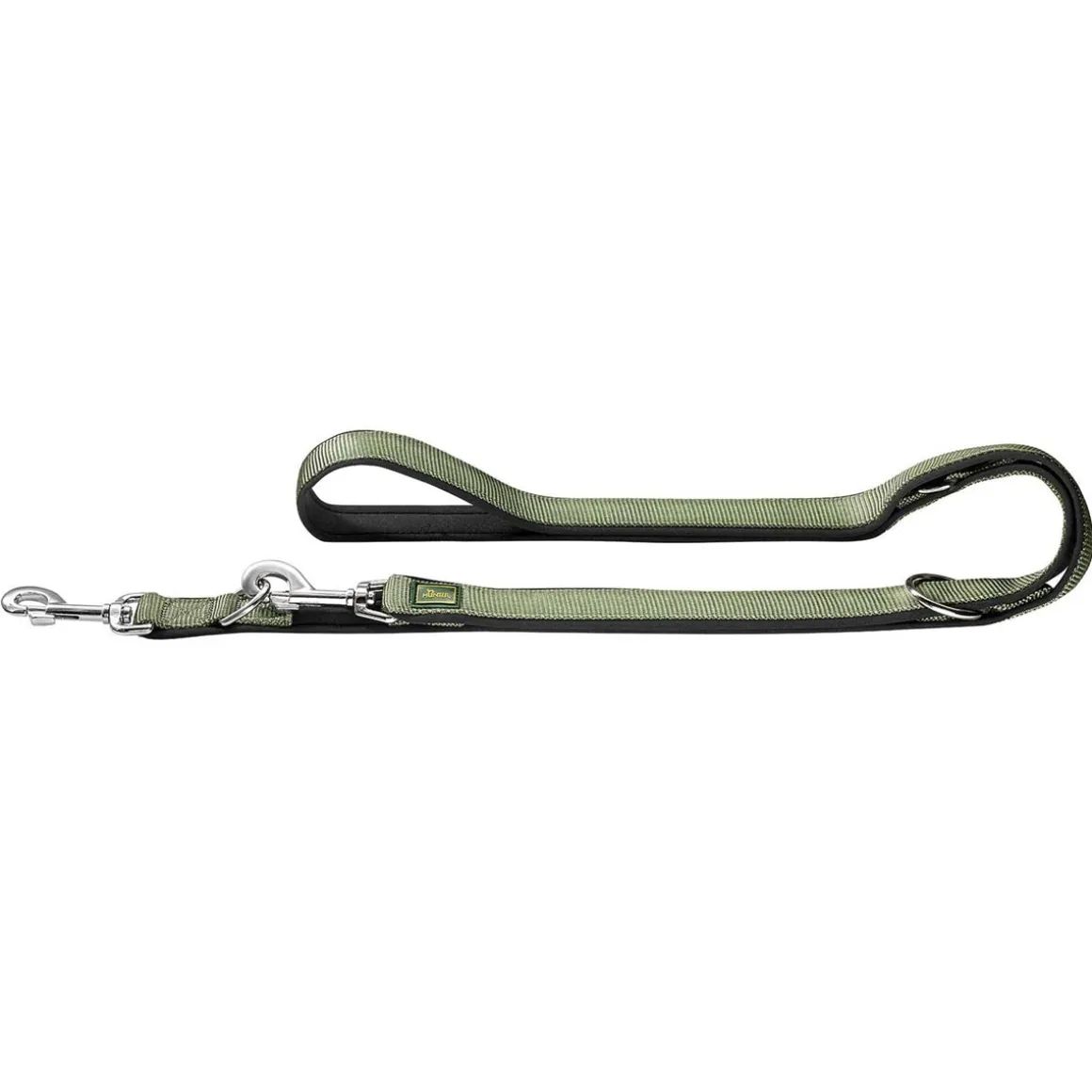 Hunter Verstellbare Führleine Neopren oliv/schw 25/200