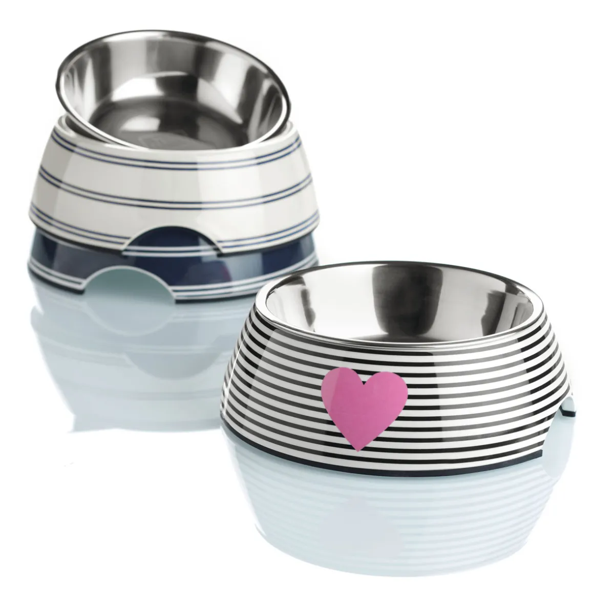 Hunter Melamin-Napf Biri weiß-schwarz 160 ml