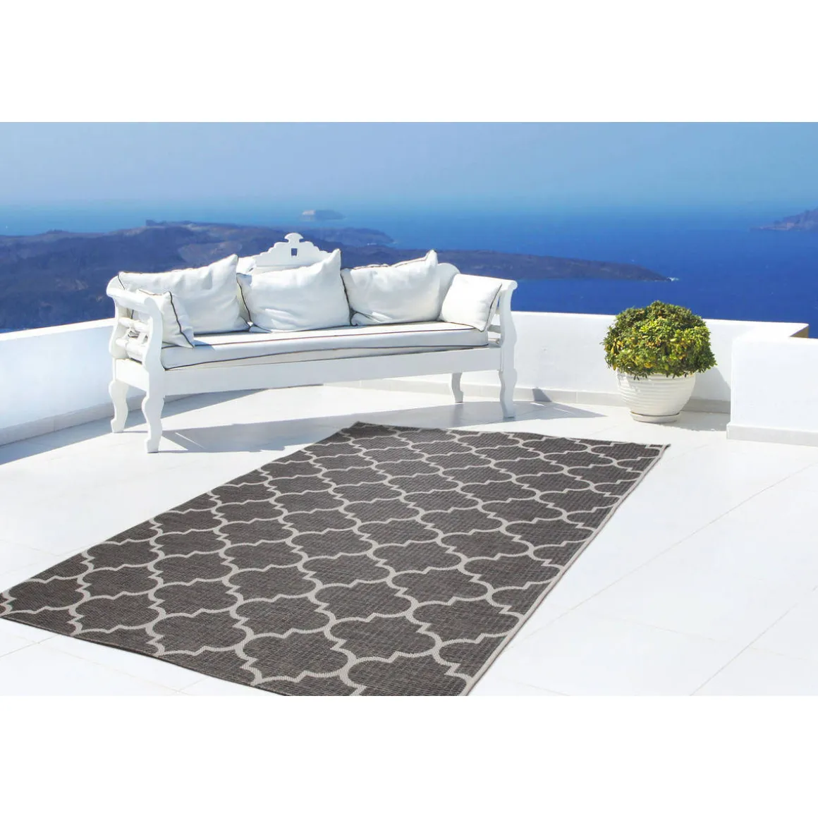 In- und Outdoor-Teppich „Indonesia - Batu“, grau