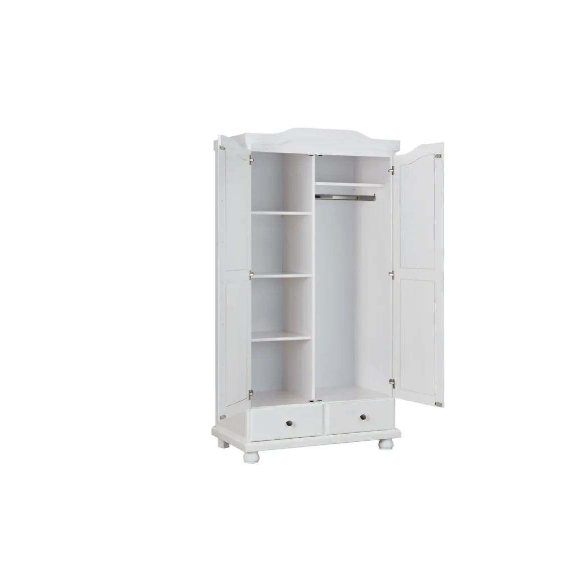 Inter Link Bauernschrank „Reutte“, weiß, 2-trg., mit 2 Schubladen, 104x198x56 cm