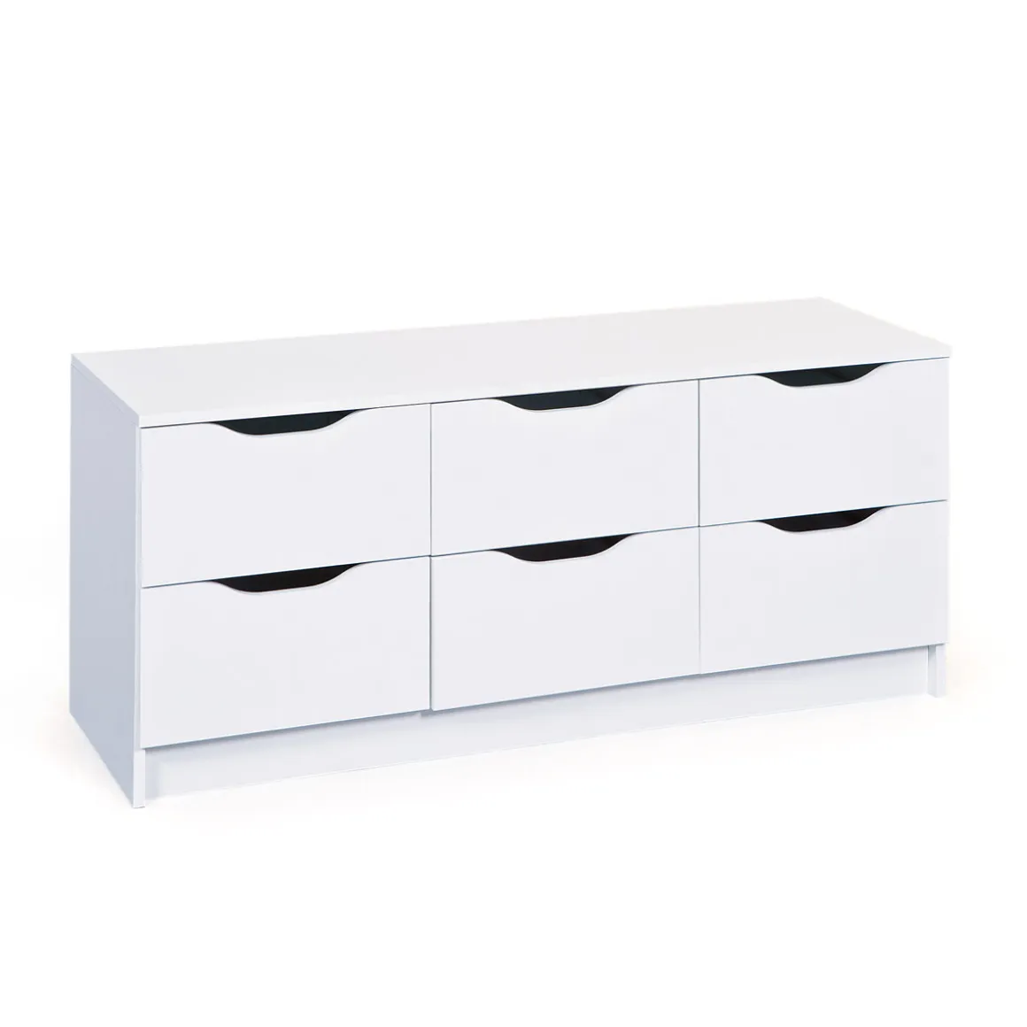 Inter Link Kommode „Westphalen 6-B“, weiß, 6 Schubladen, 122x50x40 cm