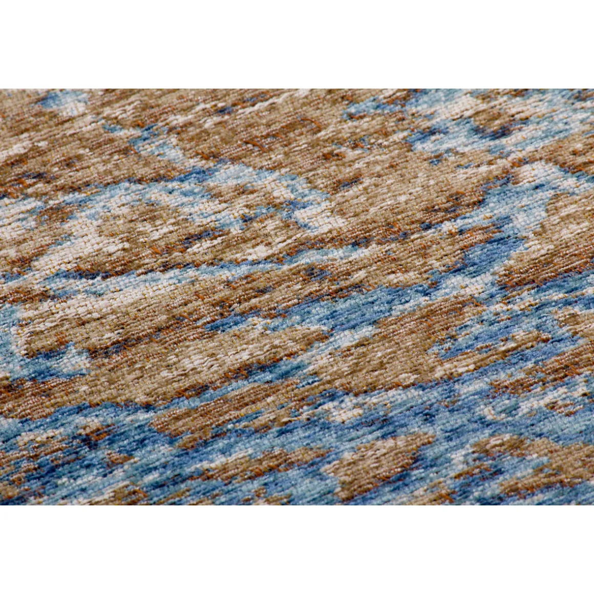 Jacquard-Teppich Blaze 600 blau/beige
