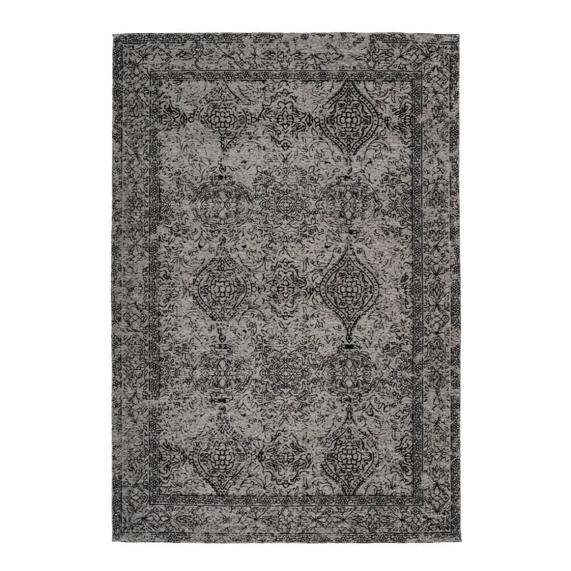 Jacquard-Teppich „Iglesia 300“, grau/schwarz