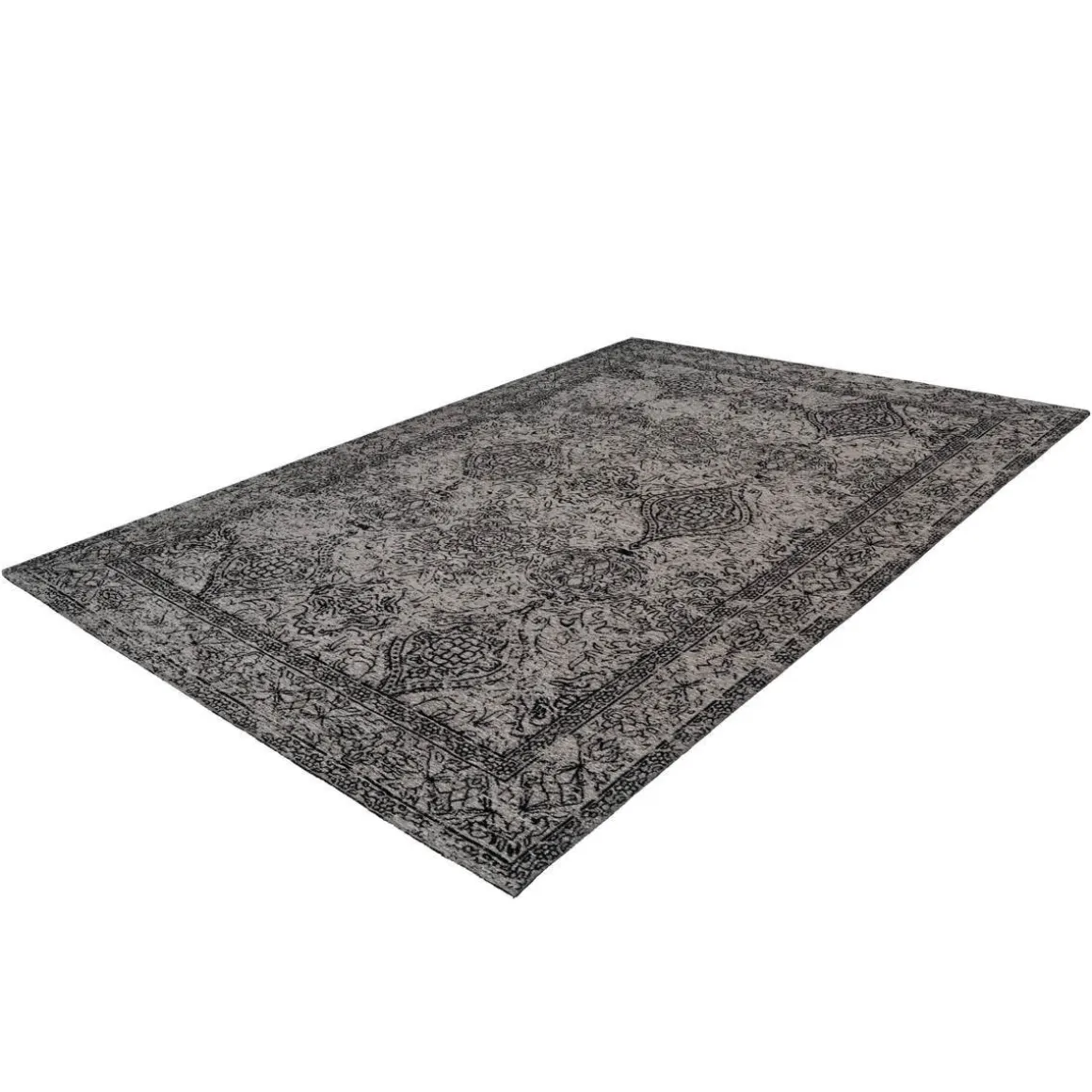 Jacquard-Teppich „Iglesia 300“, grau/schwarz