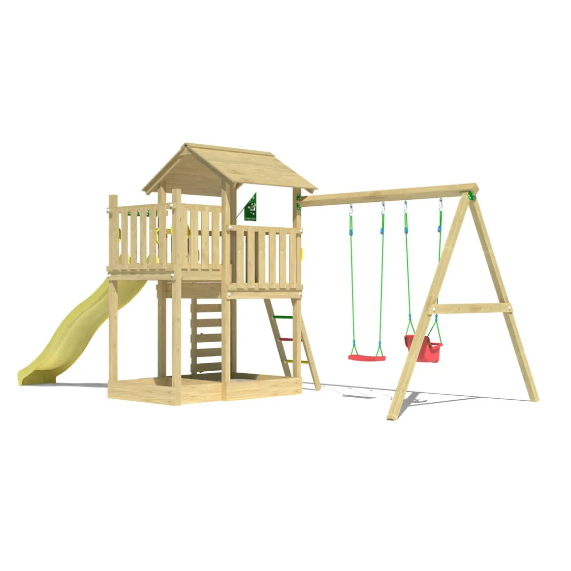 Jungle Gym Spielturm ArbourRutsche gelb