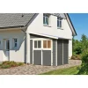 Karibu Blockbohlenhaus Bomlitz 2 terragrau
