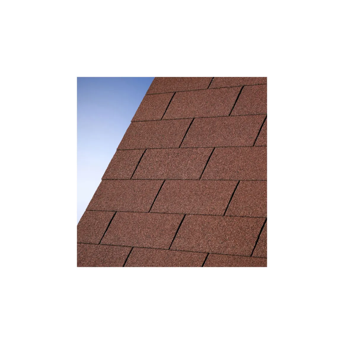 Karibu Schindeln Rechteck dunkelrot 3 m²