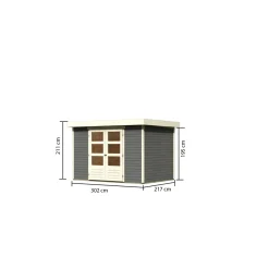 Karibu Gartenhaus Askola 4 terragrau
