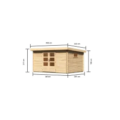 Karibu Gartenhaus Trittau 5 naturbelassen