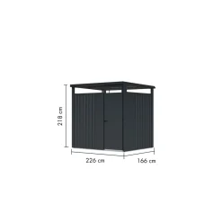 Karibu Metall Gerätehaus Oesten 1,5