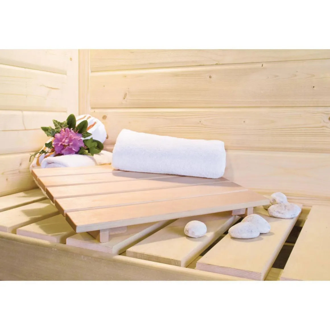 Karibu Sauna Titania 4 Fronteinstieg 9 kW Ofen externe Strg kein Kranz Energiespartür