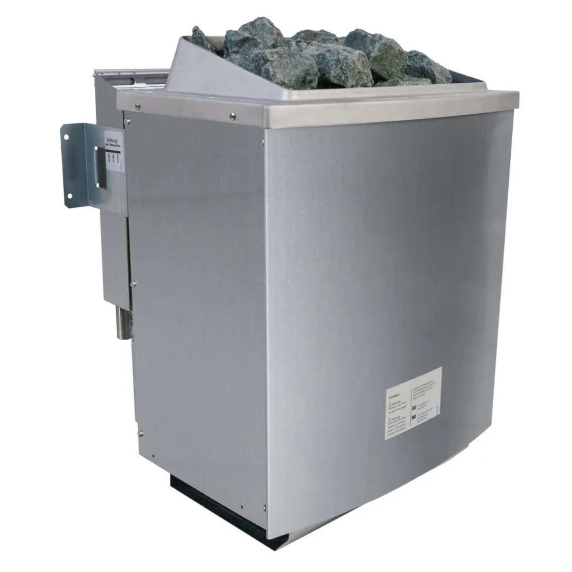 Karibu Saunahaus Hygge 38 mm 9 kW Bio Ofen externe Strg Klarglas-Tür terragrau