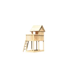 Karibu Spielturm Frieda naturbelassen mit Anbau inkl Sandkiste