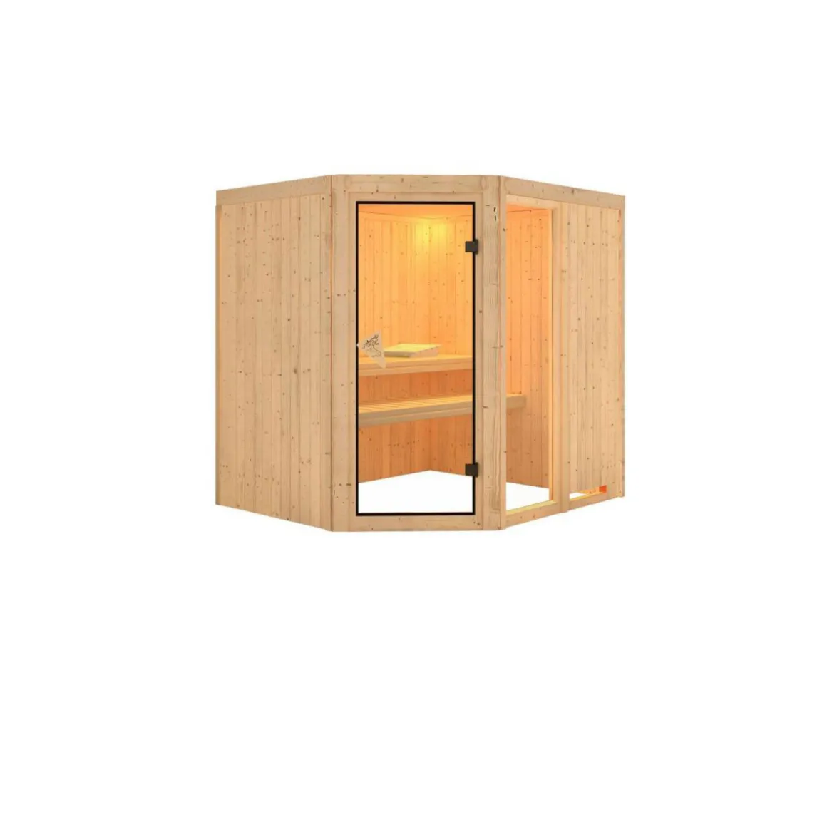 Karibu Systemsauna Fiona 2 68 mm ohne Ofen ohne Dachkranz