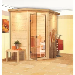 Karibu Systemsauna Svea Eckeinstieg ohne Ofen