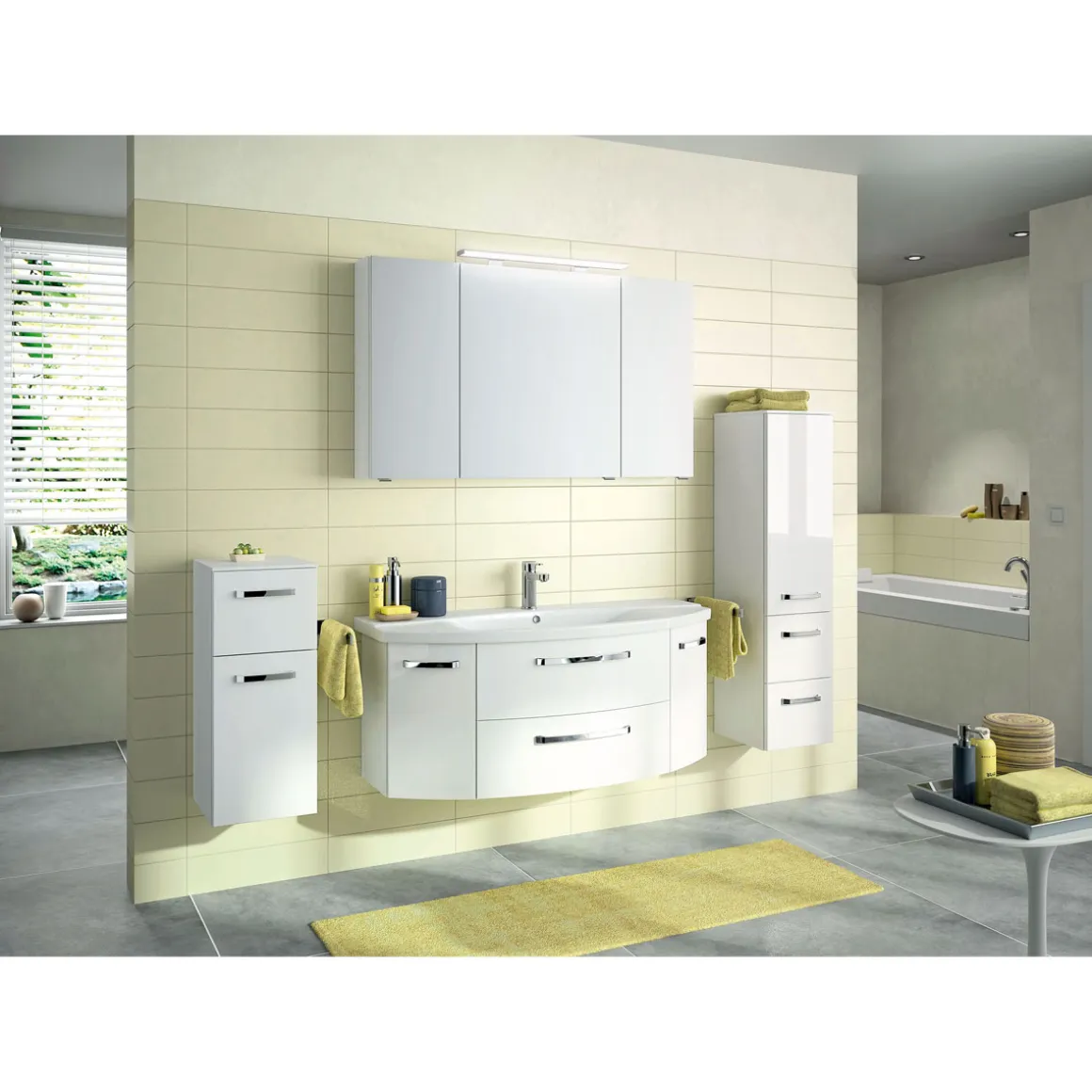 Keramikwaschtisch Asti B1205 weiß