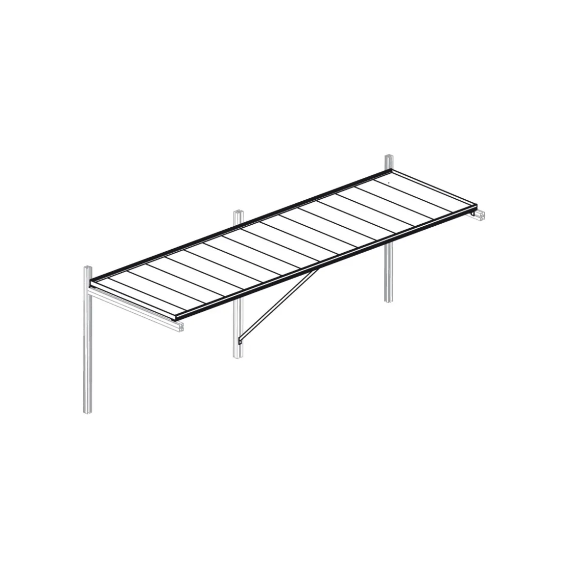 KGT Tischgestell für Linea II silber