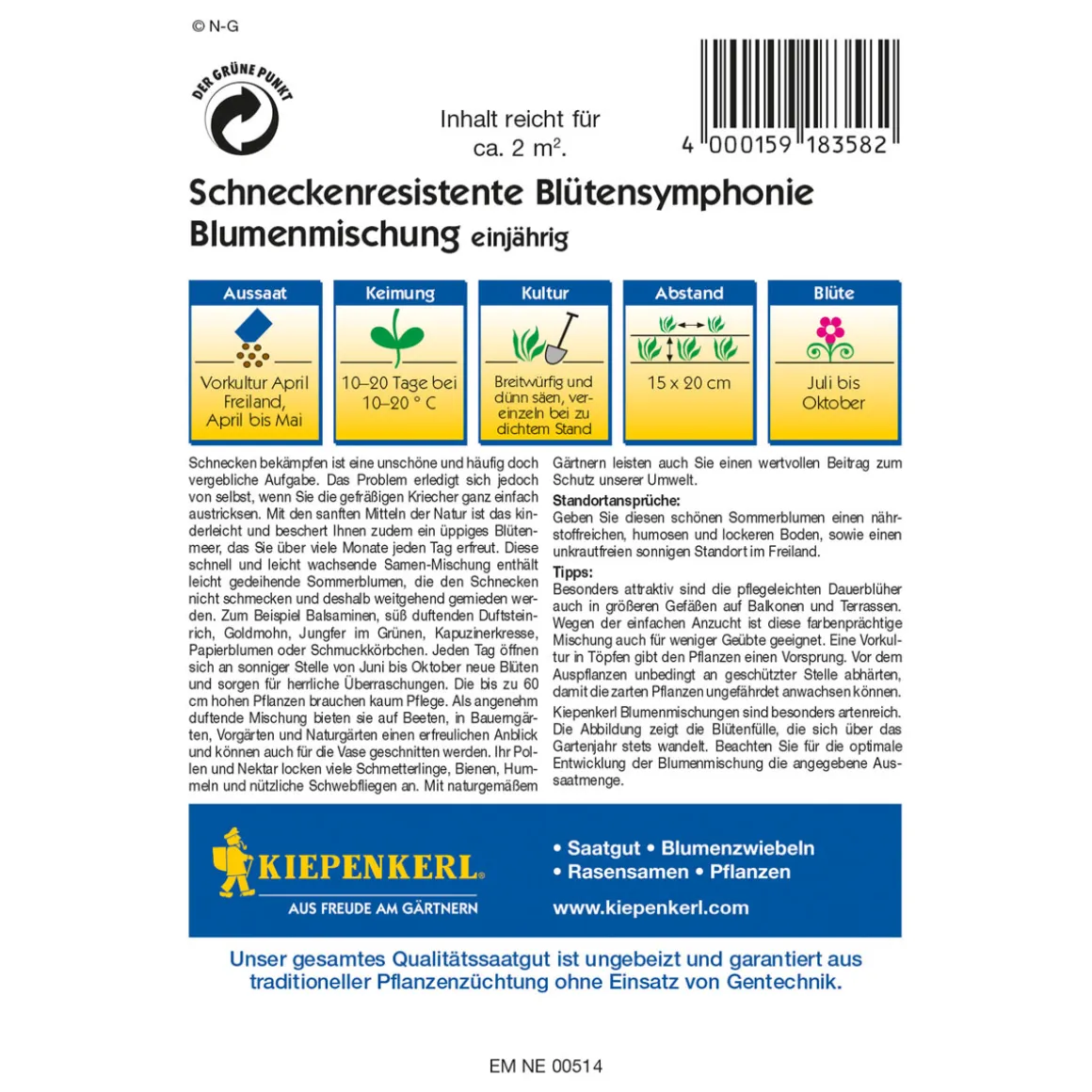 Kiepenkerl Blütensymphonie Schneckenresistent