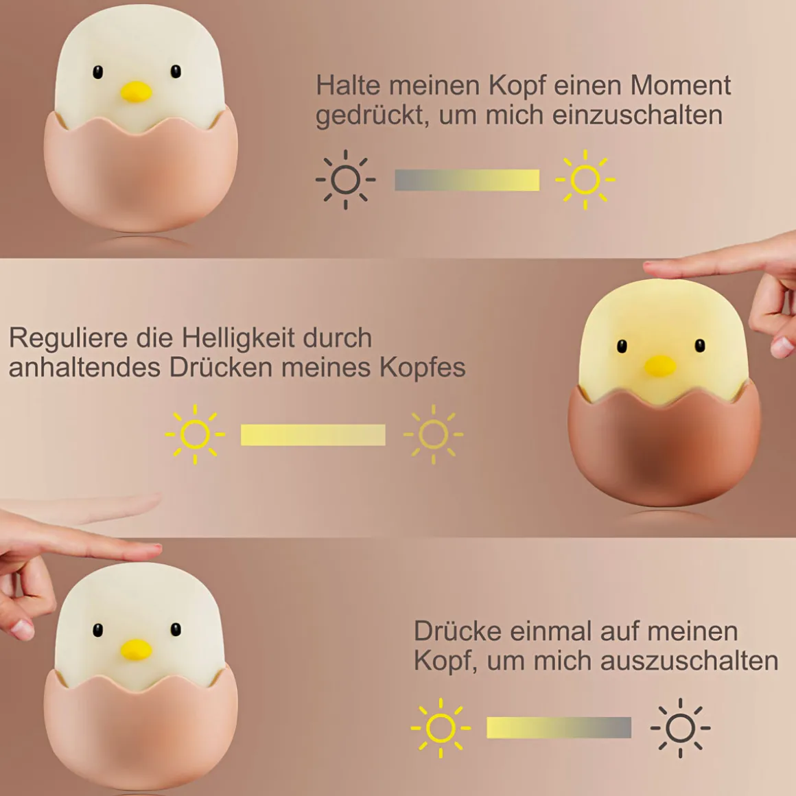 Kindernachtlicht Eggy Egg dimmbar