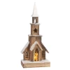Kirche braun 21 x 12 x 48 cm batteriebetrieben