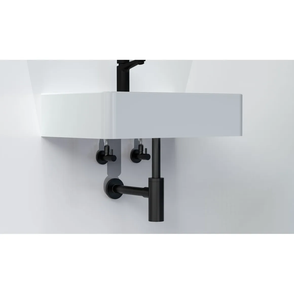 Kirchhoff Design-Flaschensiphon schwarz 1 1/4" x 32 mm rund