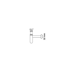 Kirchhoff Flaschensiphon weiß 1 1/4" x 32 mm rund