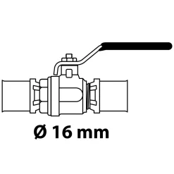 Kirchhoff MS Kugelhahn blank 16 mm fuer MSVR Press