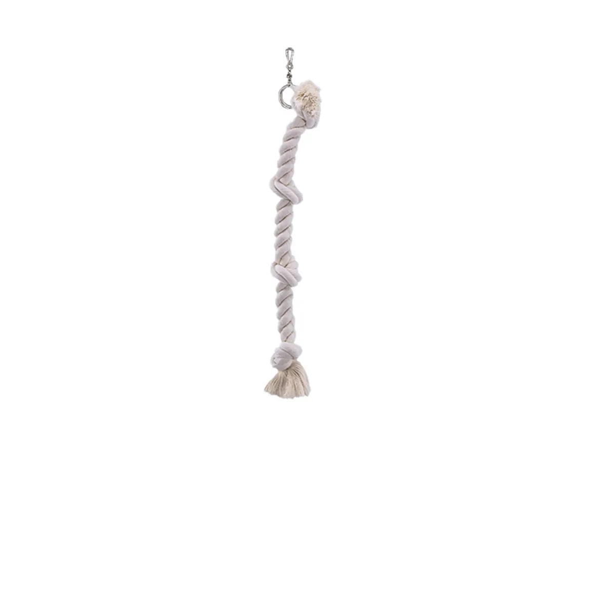 Kletterseil Baumwolle Cage Toy weiß 38 cm 3 Knoten