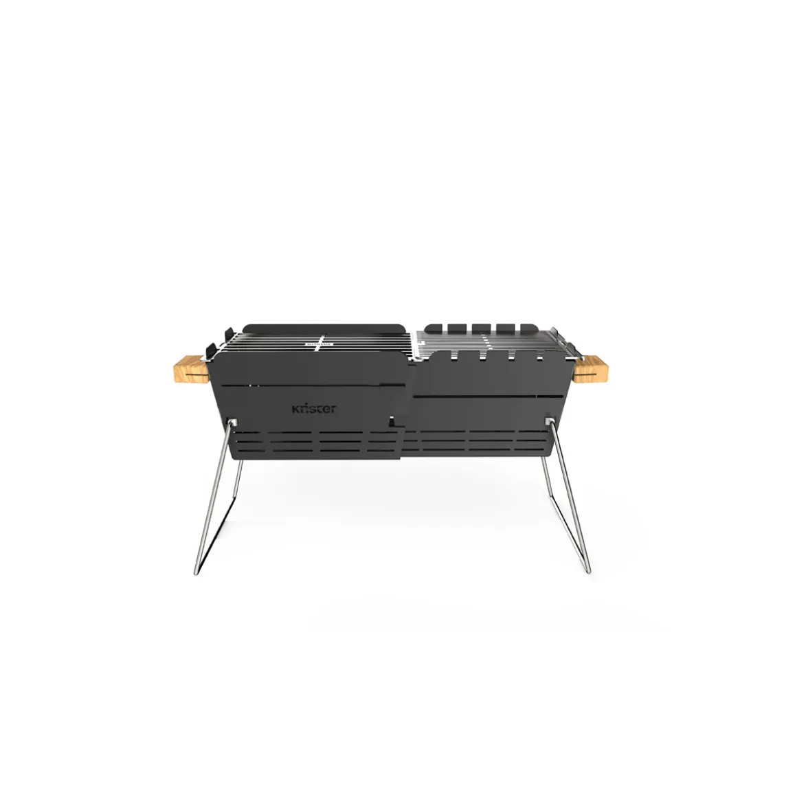 Knister Holzkohlegrill Original Grillfläche 20 x 28-49 cm auseinanderziehbar