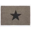 Kokosmatte Stars 40 x 60 cm grau