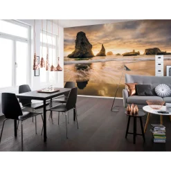Komar Vlies Fototapete Golden Stacks 400x250 cm