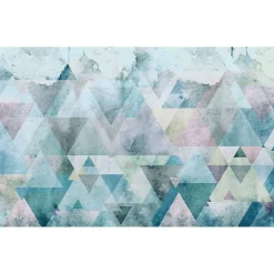 Komar Vlies Fototapete Triangles Blue 400x250 cm