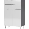 Kommode Maureen 2 Schubkästen 60 x 97 x 34 cm graphit/weiß