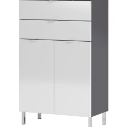 Kommode Maureen 2 Schubkästen 60 x 97 x 34 cm graphit/weiß