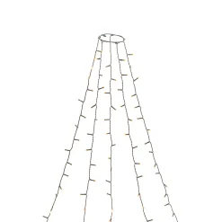 Konstsmide LED Baummantel mit Ring Durchmesser 8 cm 5 Stränge mit je 30 bernsteinfarbenen Dioden gefrostet