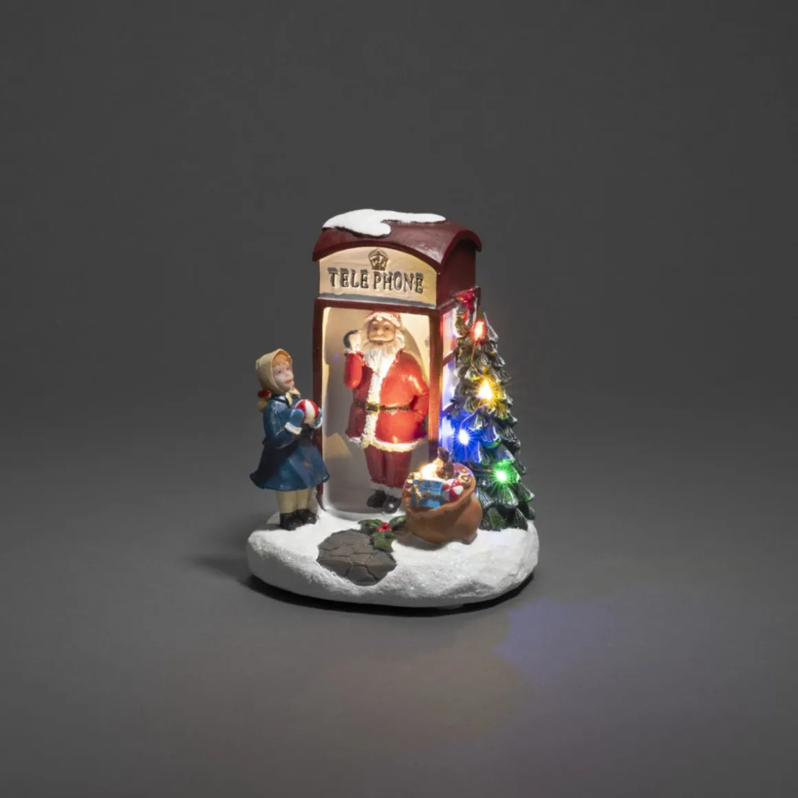 Konstsmide LED Szenerie Weihnachtsmann in Telefonzelle