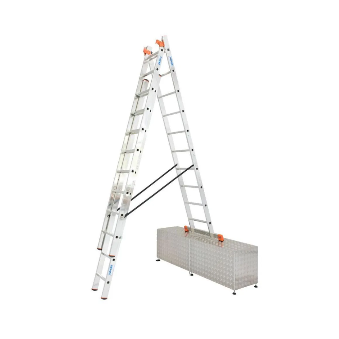 Krause Vielzweckleiter Tribilo 3 x 10 Sprossen mit Treppenfunktion